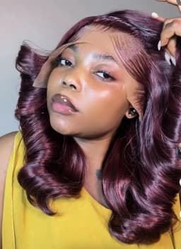 Full frontal wig with transparent swiss lace