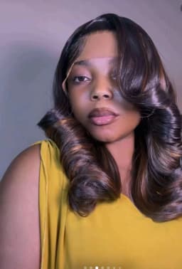 Full frontal wig with transparent swiss lace